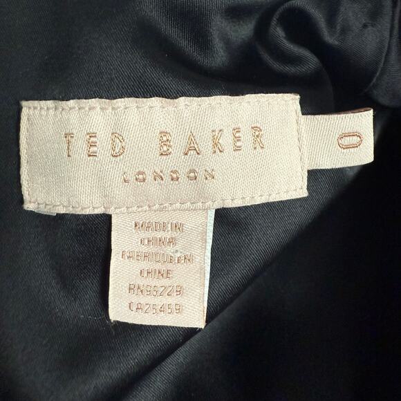 Ted Baker Kaleesa Chelsea Flower Collared Dress Size 0 Long Sleeves Zip Closure - Picture 9 of 10